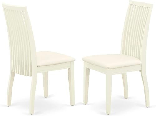 Miniatura 1 de East West Furniture IPC-LWH-C Ipswich - Sillas de comedor tapizadas de tela de lino, juego de 2, color blanco lino