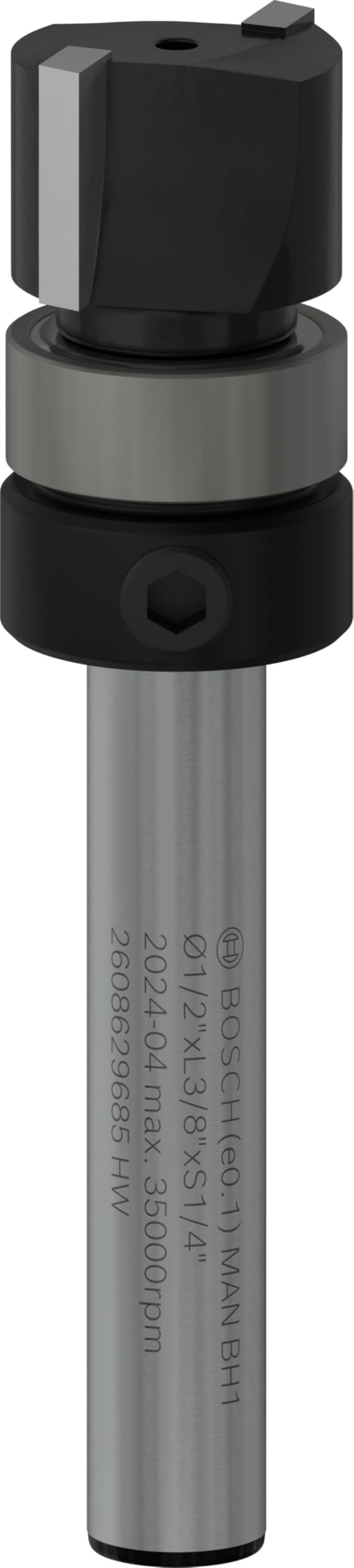 Bosch 1x PRO Router Bit Top Bearing Flush Trim (for Softwood, Hardwood, Ø 12,7 mm, Professional Accessory Hand-Held Router, Trim Router)