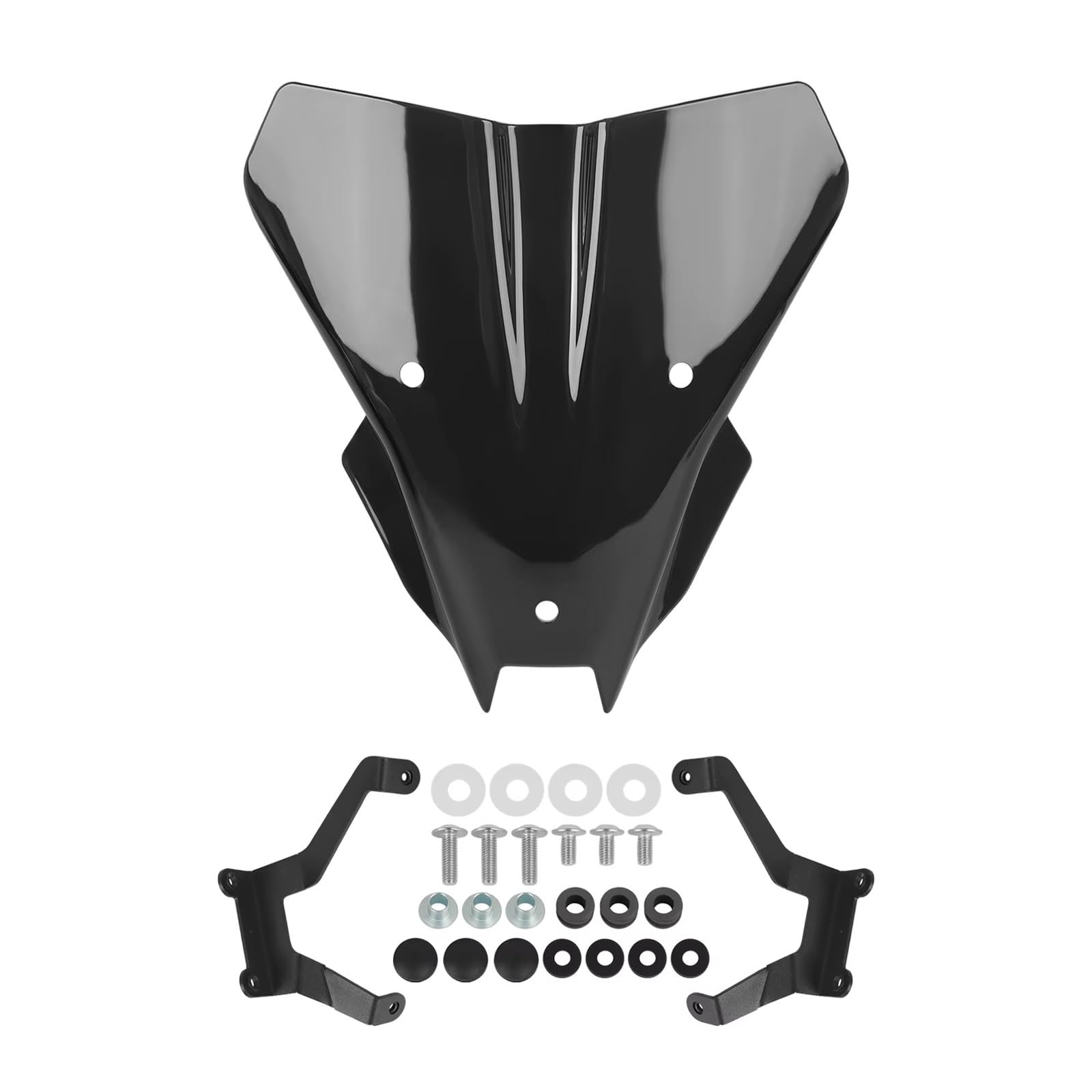 Parabrezza moto Visiera Per Parabrezza Per Moto | Per CB750 Per Hornet CB 750 2025 Plastica eccellente resistenza ai graffi e alle scheggiature(Nero)