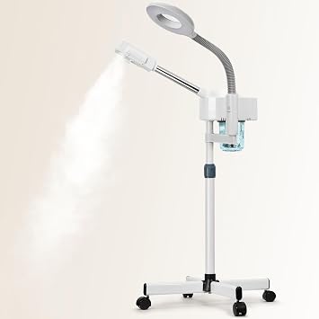 2 in 1 Facial Steamer, Professional Facial Steamers with 5X Magnifying Lamp, Face Steamer for Esthetician, Facial Steamer for Home Beauty Salon SPA