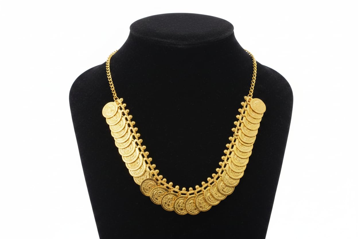 PUJA CELEBRATIONS Kasu Mala – Traditional Jewellery for Women, Festive and Bridal Wear-image-22
