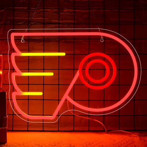 Image of Ice Hockey Neon Sign for Wall Decor Ice Hockey Team LED Neon Light Man Cave | Dimmable Neon,Fans Birthday Hockey Gifts,Led 5V USB Powered,Fans Bedroom,Sport Bar Decor,Club,Party Wall Art,16.5*11.8in