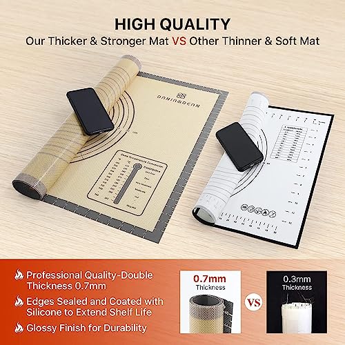 Image of Baking Mat, 26 inch x 16 inch Large Silicone Non-slip Baking Pastry Mat with Measurement, Non Stick Silicone Mats for Kitchen Counter, Fondant Mat, Counter Mat, Dough Rolling Mat, Oven Liner, Pie Crust Mat