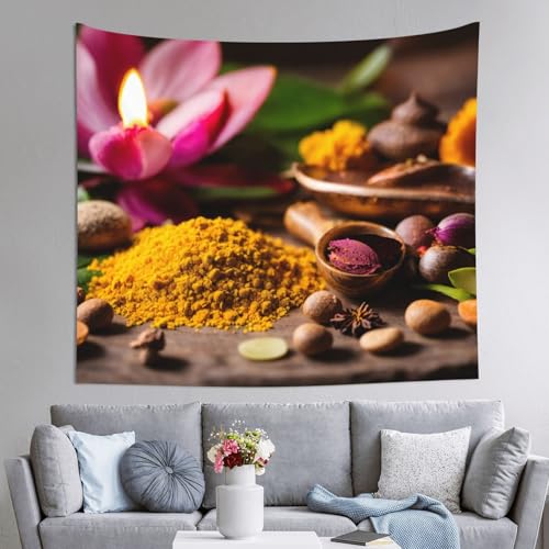 Tapisserie murale épices EdWal 152x130 pour relooker un studio ou dortoir sans peindre