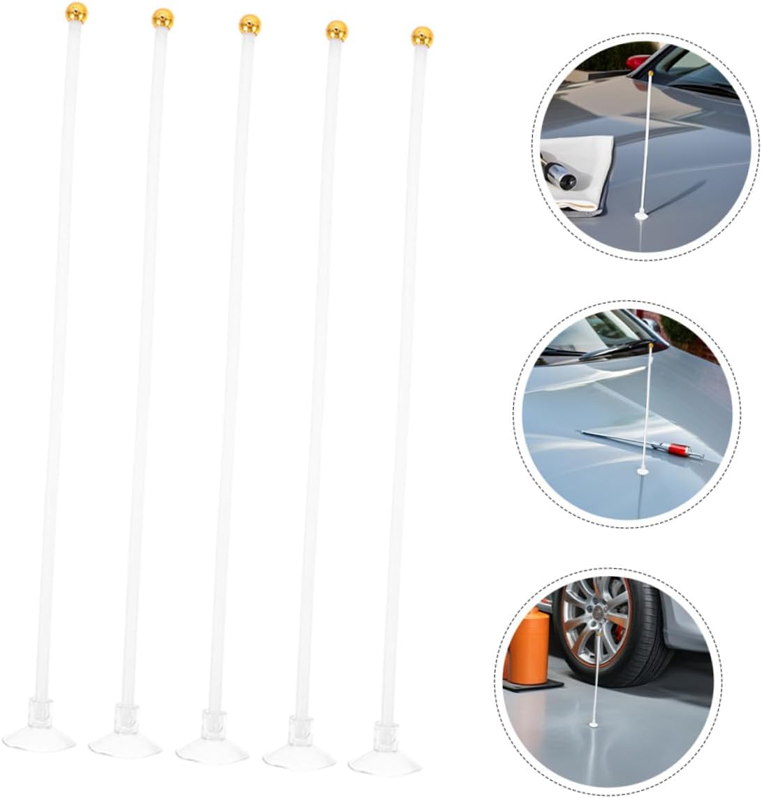 Alasum 30pcs Car Window Flags with Suction Cup Flag Holders, Vehicle-mounted Flagpoles for Car Window, Hood and Desktop Display, No-drill Installation for Outdoor Sports and Fan Shop Use