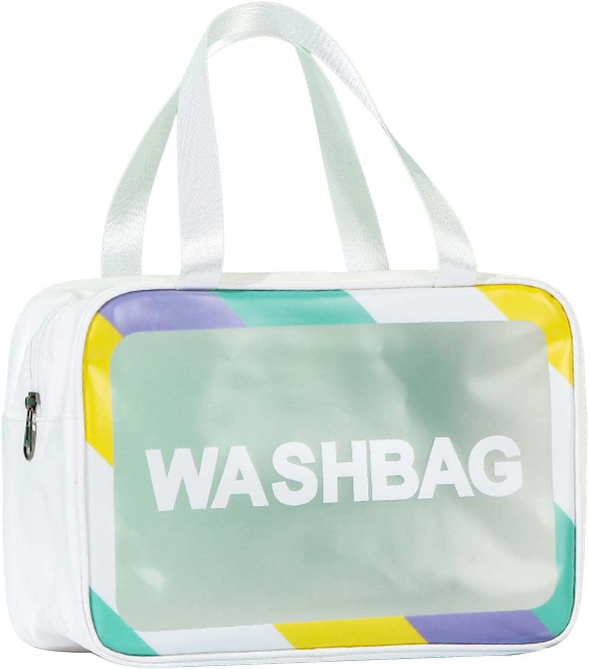 swimming bag || waterproof || cosmetic bag || portable || gym || wash bag || storage pouch for travelling || outdoor supply || men,women || 1pc (l, white)