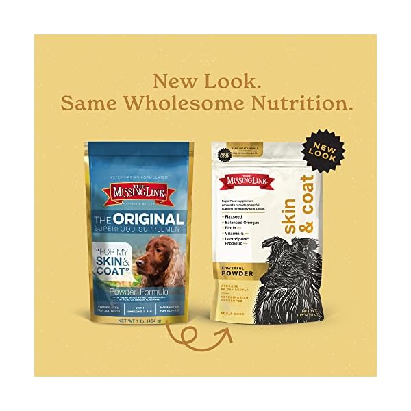 The Missing Link – Original All Natural Superfood Dog Supplement- Balanced Omega 3 & 6 to Support Healthy Skin & Coat – Skin & Coat Formula – 1 lb. The Missing Link – Original All Natural Superfood Dog Supplement- Balanced Omega 3 & 6 to Support Healthy Skin & Coat – Skin & Coat Formula – 1 lb.