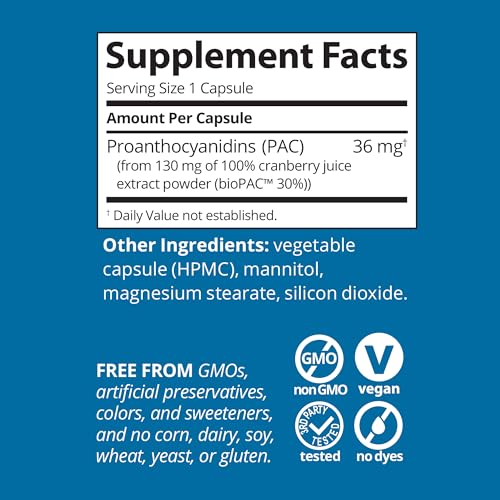 Image of Solv Wellness GennaMD Cranberry Supplement for Urinary Tract Health Support - Advanced 36 mg Soluble PAC from 100% Cranberry Juice Extract - Small, Easy-to-Swallow Capsules - 30 Capsules