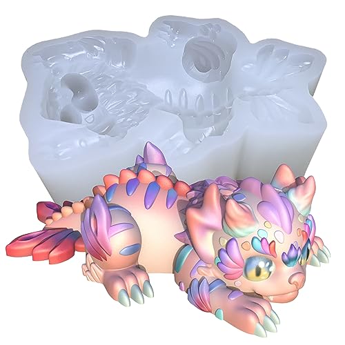 KAKIWYHHH Monster Series-? Dragon CAT 3D Epoxy Resin Silicone Mold, Craft, Polymer Clay, Plaster
