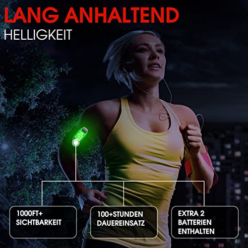 Anrrew Blinklicht Schulranzen Licht LED Sicherheitslicht 2er Set,Clip Reflektor Rucksack licht Lauflicht Kinderwagen Licht.Ideal für Jogger,Schultasche für Kinder, Kinderwagen、leuchtanhänger Hund