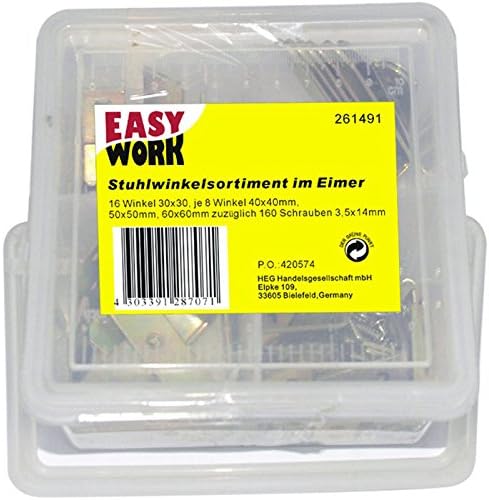 Easy Work Chair Bracket Set in Bucket 200 Pieces, 261491