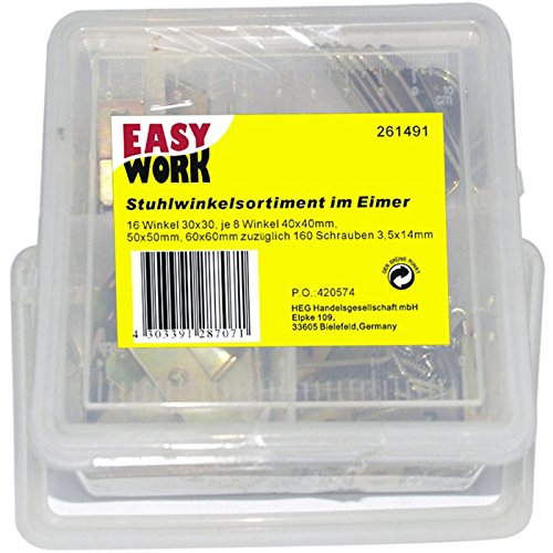 Easy Work Chair Bracket Set in Bucket 200 Pieces, 261491