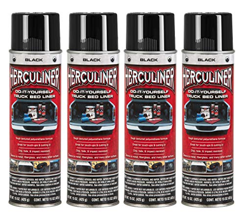 Preisvergleich Produktbild HERCULINER Beschichtung Spray 4x Dose schwarz 4x 440ml