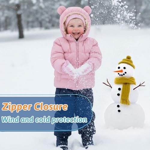 Image of BFUSTYLE Baby Toddler Coats Boys Girls Bear Ear Hooded Puffer Jackets 6M-5T