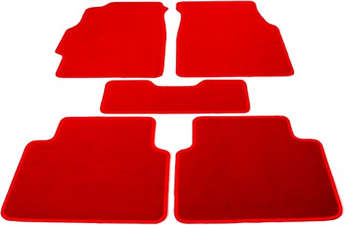 Miniatura 2 de IKON MOTORSPORTS, Alfombrillas compatibles con Acura Integra 1994-2001, ajuste de fábrica, de nailon rojo delantero y trasero, alfombrillas de