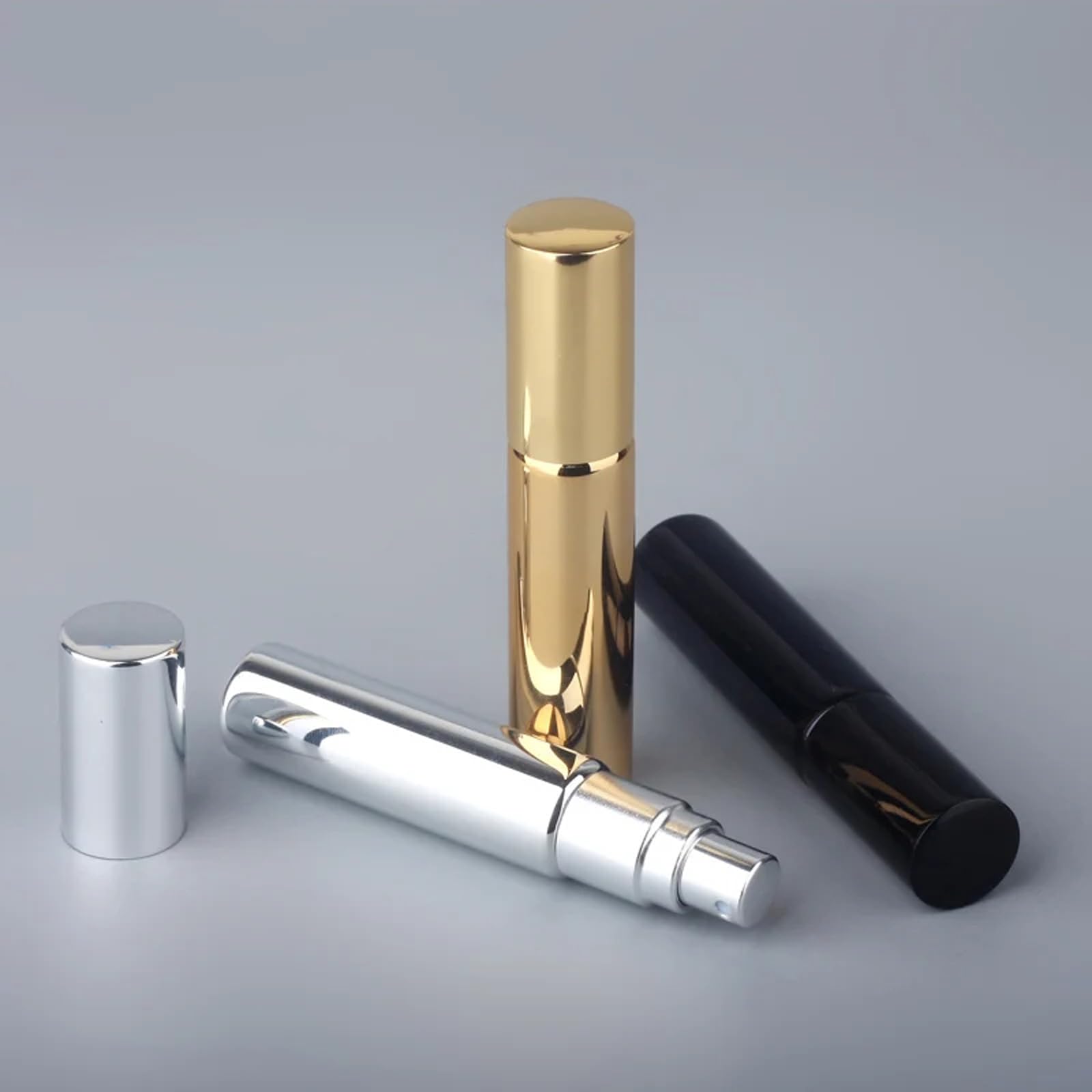 Bottiglia di Profumo Ricaricabile in Vetro UV Portatile, 100 Pezzi/Lotto Bottiglie Spray atomizzatore da 10 ml Contenitore cosmetico Vuoto Campione