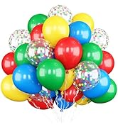 Red Yellow Blue Balloons, 60PCS Balloons Red Blue Green, 12Inch Matte Blue Yellow Red Green Latex...