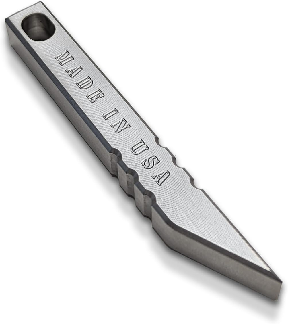 Milspin Rhino Bar EDC Stainless Steel Mini Pry Bar Multi tool Keychain with Screw Driver, Box Opener and Minimalist Tool Features, Made in The USA - Image 4