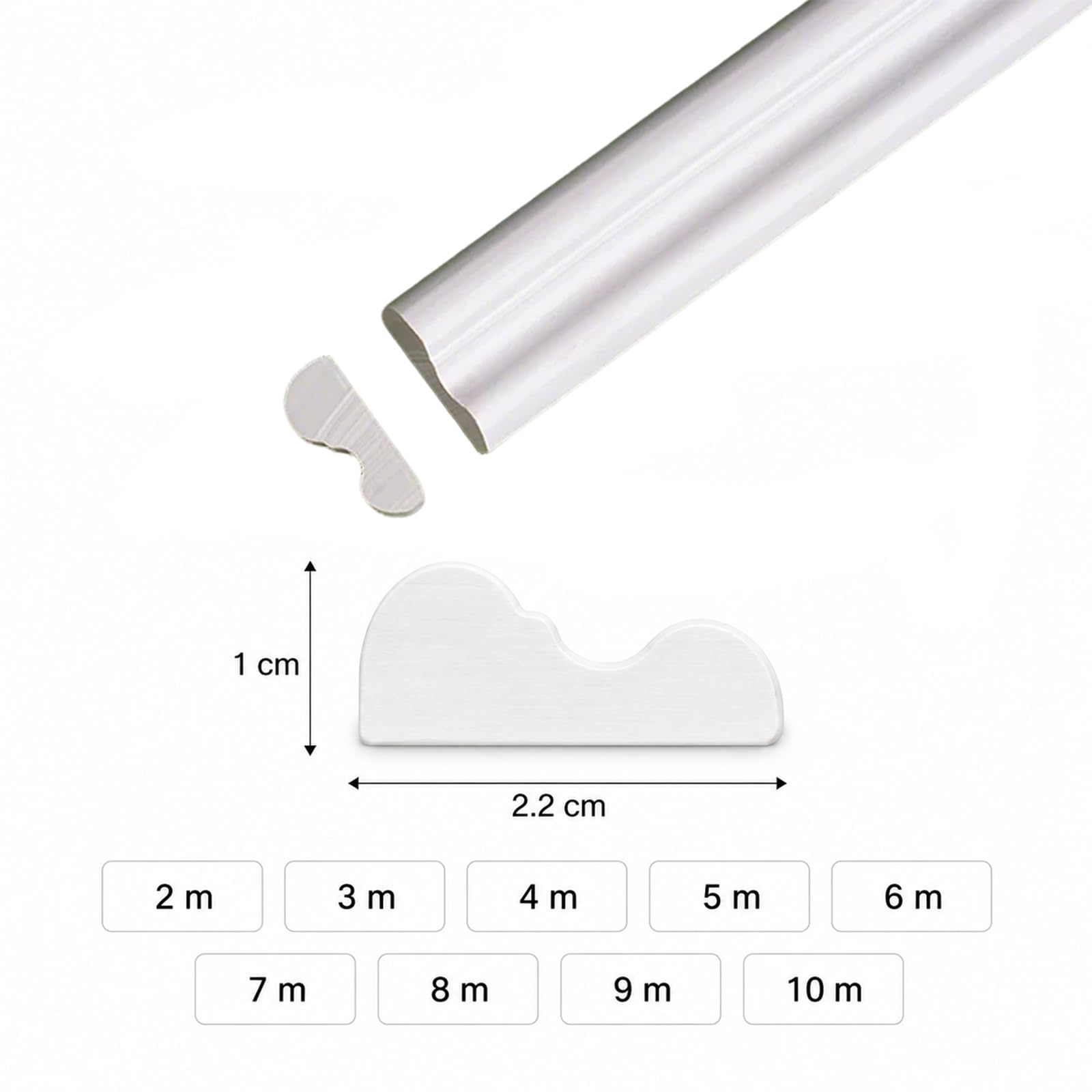 Elastyczne Listwy Ozdobna Samoprzylepne Z PVC Do Ściany, Kuchni, Sufitu – Łatwe Przycinanie - Listwy Ozdobne, Idealne Do Renowacji I Majsterkowania W 2.2cm, L 6m