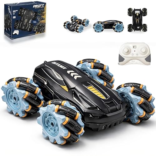 Image of The Little Ones RC Car - RC 4x4 Wheel Drive High-Speed Double Sided 2.4GHz Remote Control Drift Stunt Off Road Cars 360 Rotation Fall Resistant Toys for Kids & Adults Boys & Girls [RC ThunderDrive]