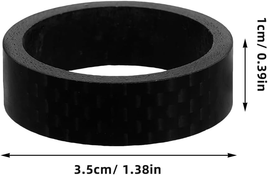 POPETPOP 6pcs Carbon Fiber Bike Headset Spacers 10mm Cycling Threadless Spacer Kit for Road and Mountain Bike Front Fork Stem Washers