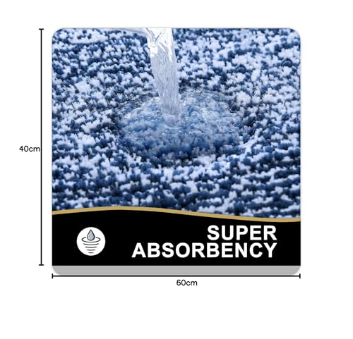 smiry Microfiber Non-Slip Bath Mats for Bathroom Extra Soft Absorbent Bathroom Mats Rugs - Image 2