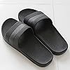Unisex Slippers for Women/Men Non-Slip Ultralight Flat Soft Sandals Soft House Flip Flop for Indoor Home Garden Bathroom Poolside, Black, 7/7.5 UK #1