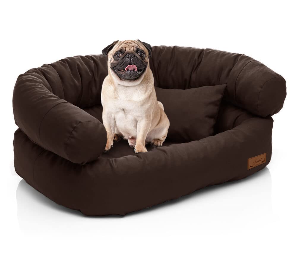 Juelle Pola Hundebett Größe M – Flauschiges Sofa-Bett Für Mittelgroße Hunde, Abnehmbarer Bezug