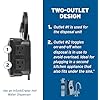 INSINKERATOR Garbage Disposal Air Switch Kit, Dual Outlet Sink Top Switch Button for All INSINKERATOR Food Waste Disposer Models, Chrome/White STS-OO