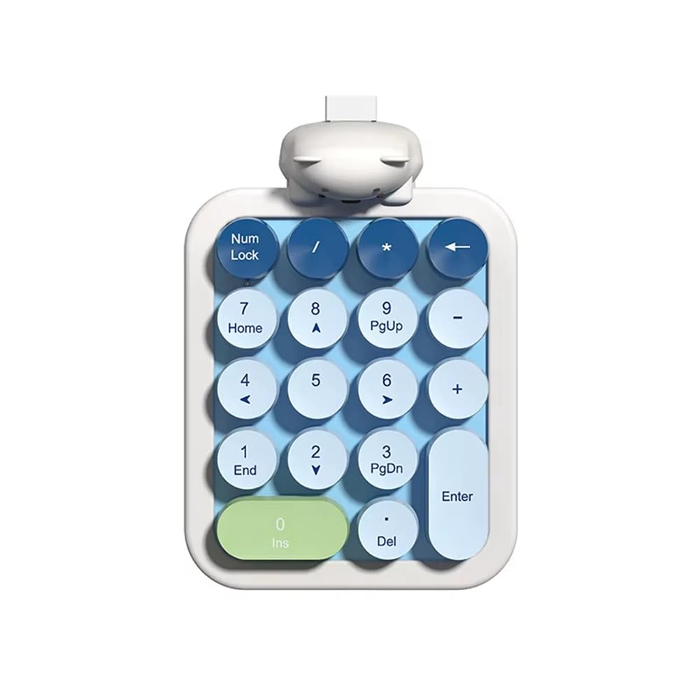 Clavier numérique sans fil 2.4G mignon ours coloré pour ordinateur - 8