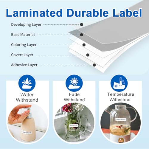 10 Pack Replace for Brother TZe-231 P Touch Label Maker Tape TZe TZ Tape 12mm 0.47 Laminated White TZe231 Compatible with Brother Ptouch PTH110 PT-D210 PTD600 PTD400AD PT-1290 Labe image 2