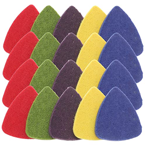 WESIEVYA 20個 ギターフェルトピック guitar pick ギターアクセサリー の交換用ピック プロの 実用的な 練習 羊毛フェルト