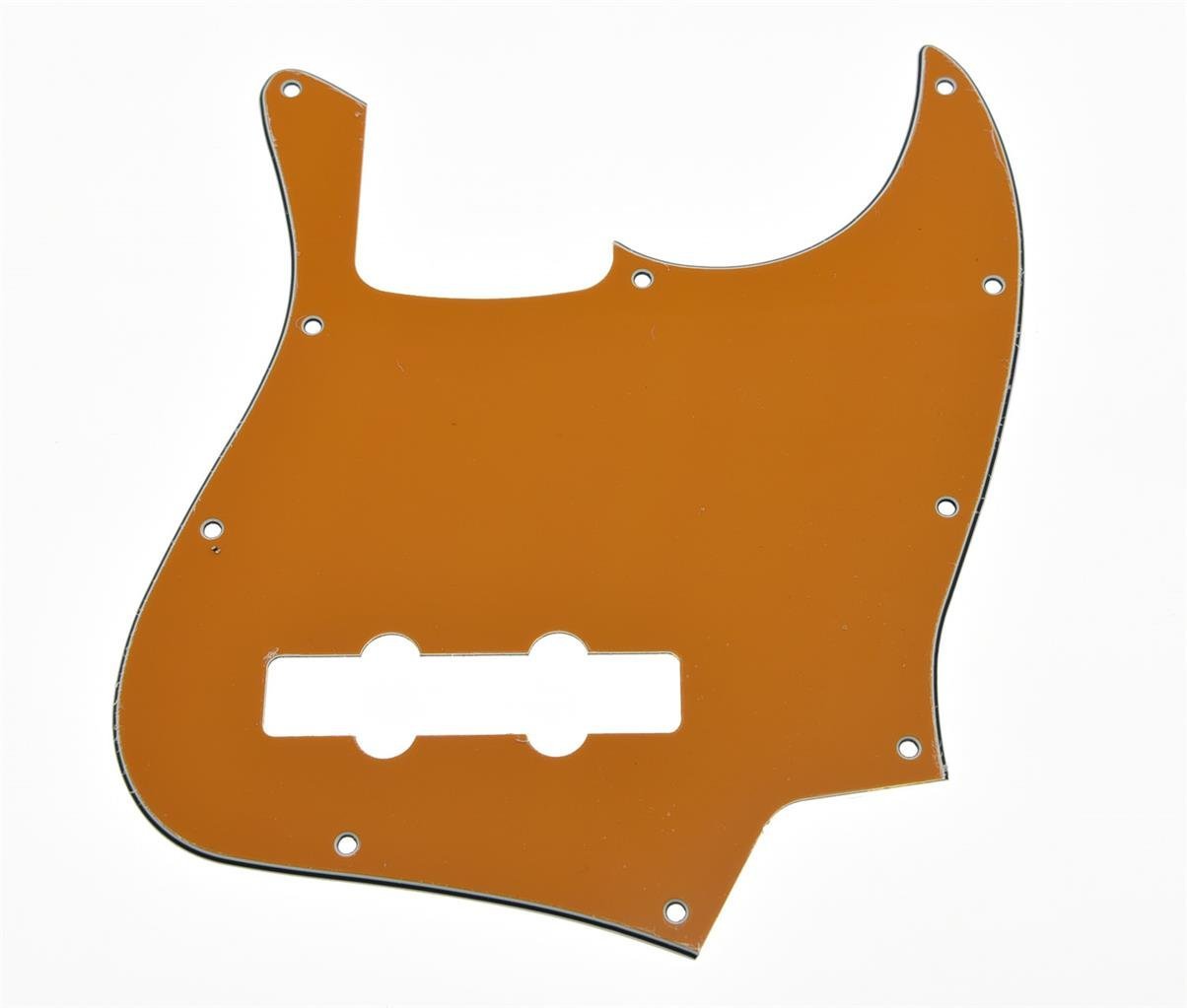 KAISH4 String J Bass Style Pickguard Bass Pick Guard Scratch Plate for USA/Mexico Jazz J Bass Orange 3 Ply
