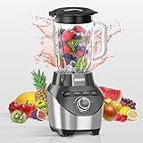JUSANTE Blender with 64 oz Glass Jar - 1200W High Speed...