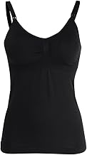 Womens Nursing Tank Tops, 3 Colors 3 Sizes Slim Breastfeeding Tank Top with Built in Bra Maternity Vest for Pregnancy Postpartum Comfort