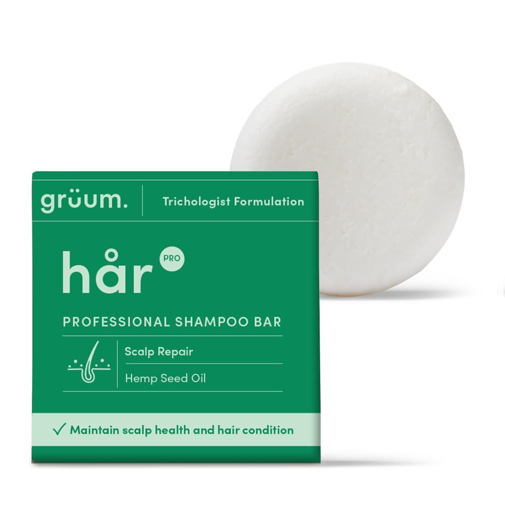 grüum Scalp Repair Shampoo Bar 50g, Solid Shampoo Bars for Hair Up to 60 Washes, Plastic Free Vegan Bar for Men & Women