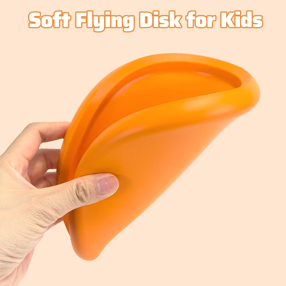 EQLEF Disque Volant, Mousse PU Douce Volant Disque Jouet de Plage Jouet de Parc Sportif en Plein Air pour la Famille de L'École de Maternelle (Bleu)