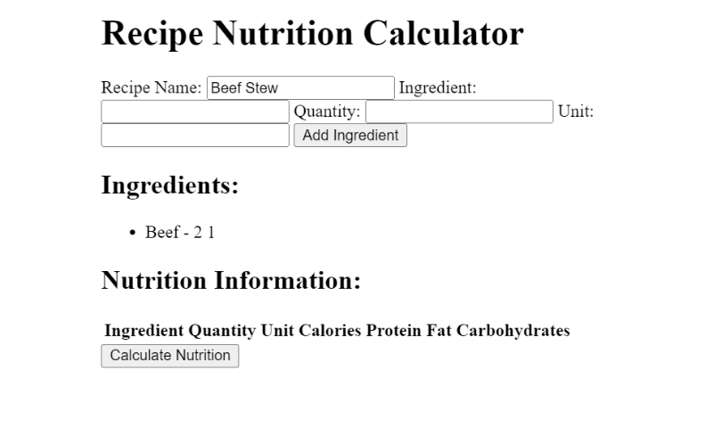Recipe Nutrition Calculator - App on Amazon Appstore