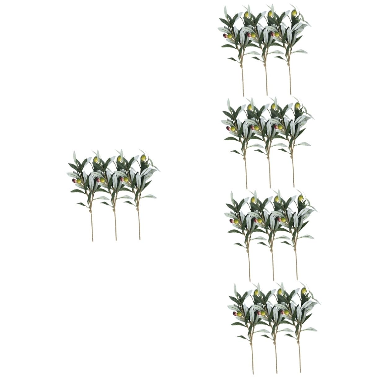 Zerodeko Branches D'Olivier Artificielles 15 Tiges De Plante en Plastique pour Décor De Bureau Maison Fenêtre De Boutique Mur Et Mariage Accessoire De Décoration Intérieure