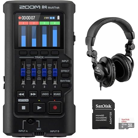 Zoom R4 MultiTrak Digital Recorder with Complete Recording and Listening Essentials