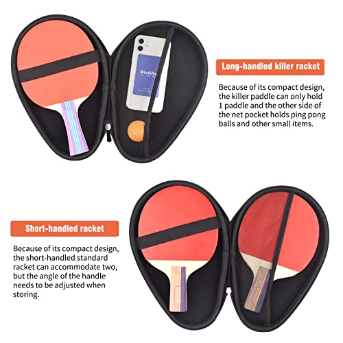image for Rintifia Hard Shell Ping Pong Paddles Case - Portable Storage Bag, Tab