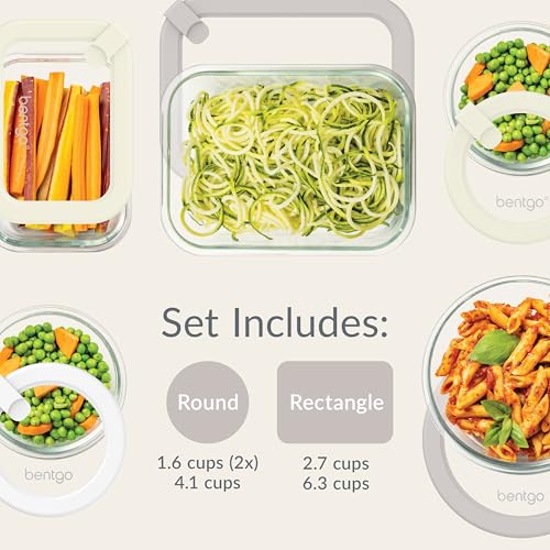 Image of Bentgo Signature Glass Food Storage Containers with Lids, 10 Piece Set