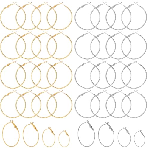 32 Pcs Earring Hoops for Jewelry Making Hoop Earrings for Jewelry Making