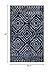 Wonnitar Moroccan Washable Rug 3x5, Blue Non-Slip Entryway Area Rug, Soft Farmhouse Bedroom Throw Mat, Geometric Low Pile Scandinavian Accent Carpet for Entry Kitchen Basement (Blue,3'x5')