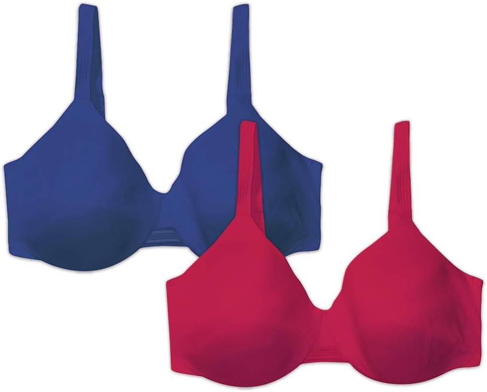 2 Pack Night time Blue and Armature red Bali Bras Underwire