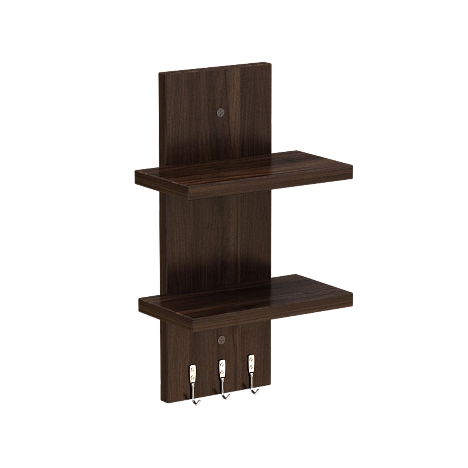 flux Wooden Wall Shelves for Living Room Home Decor Items Floating Book Rack for Study Room, Office, Kitchen Mounted Shelves Vertical Design for Living Room (Two Tier Shelf with Hook, Black) (B0CWCXHZHX) Amazon Price History, Amazon Price Tracker