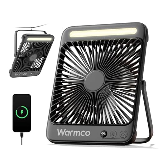 Warmco 20000mAh Portable Camping Fan