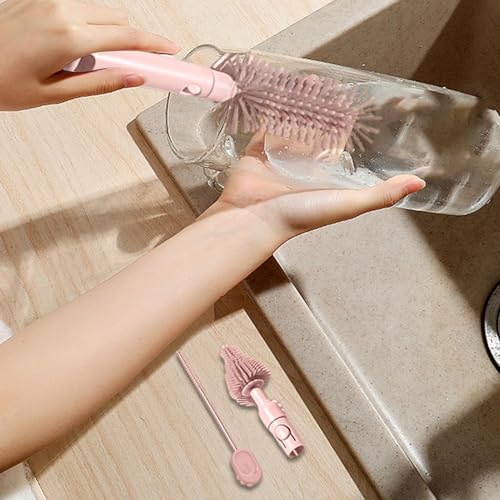 Brosse de nettoyage pour biberon et vaisselle silicone de bébé