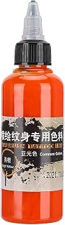 100ml Tattoo Ink, Temporary Disposable Matte Tattoo Ink Colored Drawing Airbrush Pigment Tattoo Ink & Supplies for Outlining Shading Blending(bright orange)