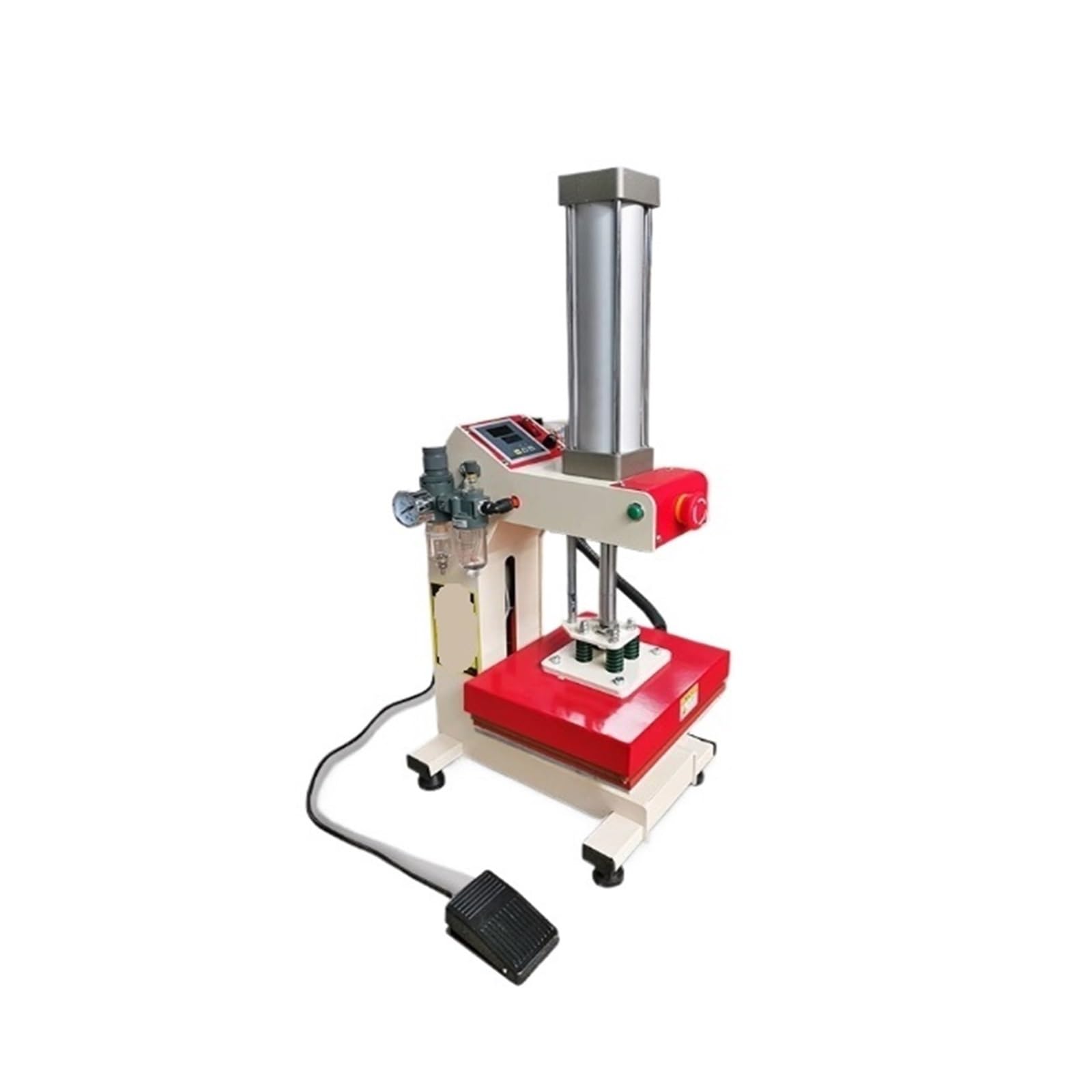 Macchina per pressatura a Caldo, Pressa di Calore, Etichettatrice A Caldo A Stazione Singola Anti-Appannamento, Etichetta per Stampa A Trasferimento Pneumatico per Borse di Tela(20 * 20cm)